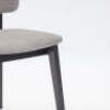 1 x Carter Fabric Dining Chair - Black + Grey - 4