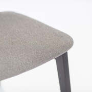 1 x Carter Fabric Dining Chair - Black + Grey - 5