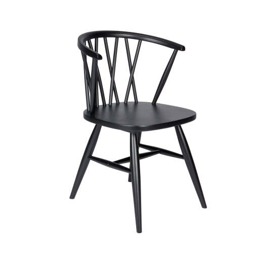 1 x Dusty Cross Back Dining Chair - Black