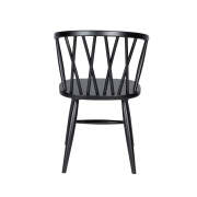 1 x Dusty Cross Back Dining Chair - Black - 2