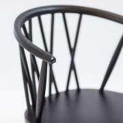 1 x Dusty Cross Back Dining Chair - Black - 4