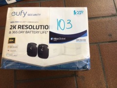 eufy Security Cam 2 Pro 2K Wireless Home Security System (2 Pack) MODEL: E8851CD1 - 2