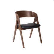 4 x Grayson Wrap Around Dining Chairs - Black + Brown
