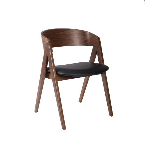 4 x Grayson Wrap Around Dining Chairs - Black + Brown