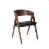 4 x Grayson Wrap Around Dining Chairs - Black + Brown
