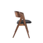 4 x Grayson Wrap Around Dining Chairs - Black + Brown - 2