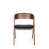 4 x Grayson Wrap Around Dining Chairs - Black + Brown - 3