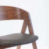 4 x Grayson Wrap Around Dining Chairs - Black + Brown - 4