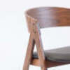 4 x Grayson Wrap Around Dining Chairs - Black + Brown - 5