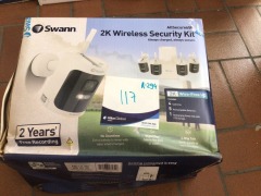Swann AllSecure650 4 Camera Wireless 2K 1TB Security System MODEL: 5572351 - 2