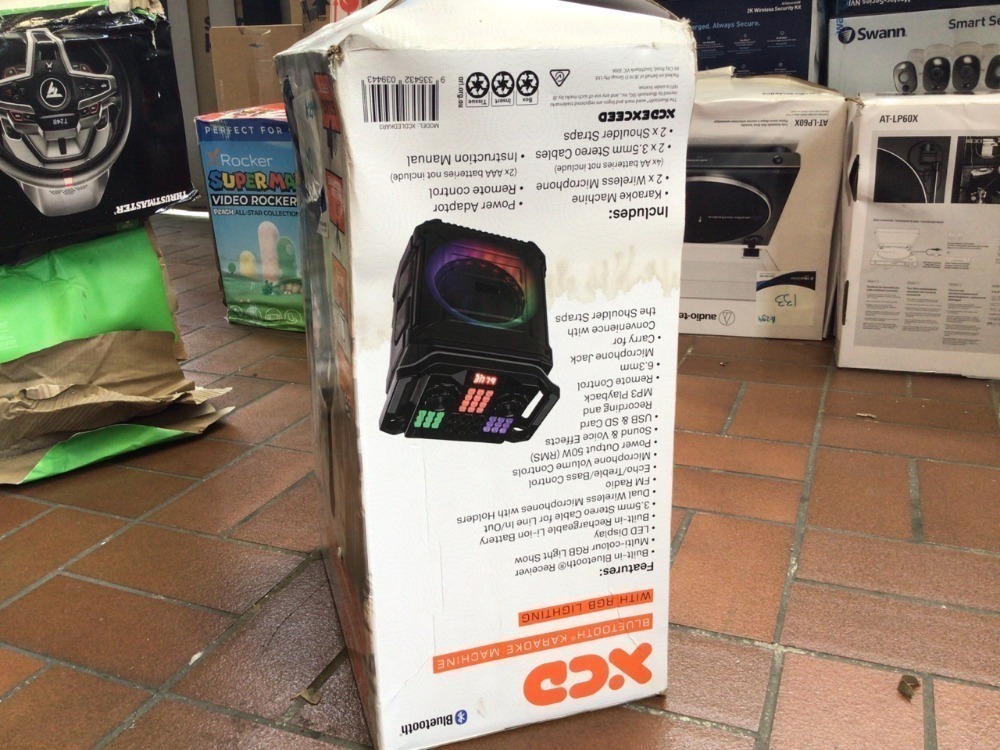 XCD Bluetooth Karaoke Machine with RGB Lighting XCDLEDKAR3 | Hilco ...