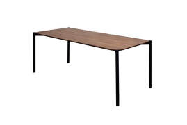 1 x Tana Dining Table - Seats 6 - Black/Brown - 2