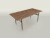1 x Brasilia Rectangle Dining Table - Natural Ash/Brass