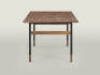 1 x Brasilia Rectangle Dining Table - Natural Ash/Brass - 2