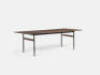 1 x Brasilia Rectangle Dining Table - Natural Ash/Brass - 4
