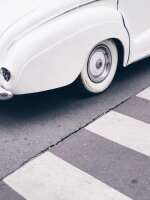 1 x White Wheels Framed Print