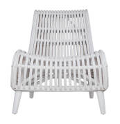 1 x Congo Rattan Chair - White - 2