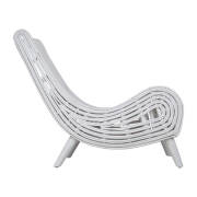 1 x Congo Rattan Chair - White - 3