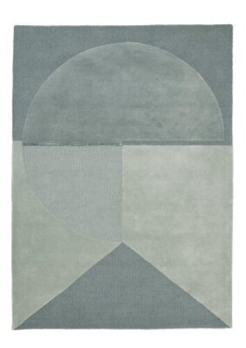 1 x Satomi Handmade Rug - Ocean Blues/Greens