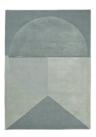 1 x Satomi Handmade Rug - Ocean Blues/Greens