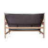 1 x Hugo Leather Two Seater Sofa - Black - 3