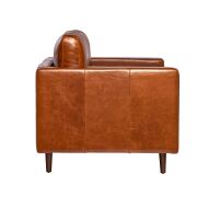 1 x Missy Two Seat Leather Sofa - Brown - 3