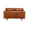 1 x Missy Two Seat Leather Sofa - Brown - 4