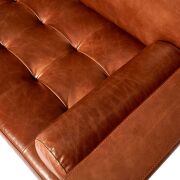 1 x Missy Two Seat Leather Sofa - Brown - 7