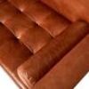 1 x Missy Two Seat Leather Sofa - Brown - 7