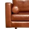 1 x Missy Two Seat Leather Sofa - Brown - 9
