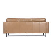 1 x Fletcher Leather Sofa - Cool Brown - 2