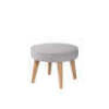 1 x Archie Round Ottoman - Grey