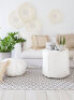 1 x Nadi Stool and Side Table - White - 3