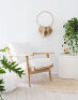 1 x Nadi Stool and Side Table - White - 5
