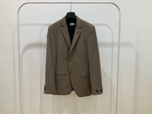 Karl Lagerfeld Mens Blazer, Taupe, Size 50(EU) SUI155200