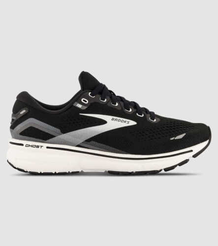 Brooks Ghost 15 (D Wide) Womens, Size 8 (UK), Black / Blackened pearl / White 1203801D012-100