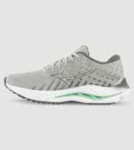 Mizuno Wave Inspire 19 (D Wide) Womens, Size 8.5(UK), Silver / White / Green J1GD234624-110