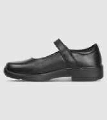 Ascent Adela Buckle Junior Girls Mary Jane School Shoes, Size 8(UK), Black 129578-110