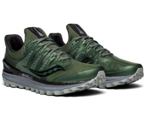 Saucony Mens XODUS ISO 3 Sneakers Runners Running Shoes, Size 10.5(UK), Olive/Black