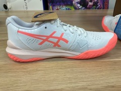 Asics Gel Challenger 14 (Hardcourt) Womens Tennis Shoes, Size 7.5(UK), White / Sun coral 1042A231-101-095 - 5