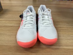 Asics Gel Challenger 14 (Hardcourt) Womens Tennis Shoes, Size 7.5(UK), White / Sun coral 1042A231-101-095 - 8