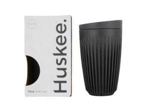 6 x 12oz HuskeeCups with lid- Charcoal
