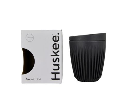 6 x 8oz HuskeeCups with lid- Charcoal