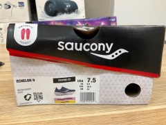 Saucony Echelon 9 (D Wide) Womens, Size 5.5(UK), Indigo / Grape S10766-33-075 - 2