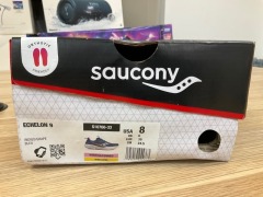 Saucony Echelon 9 (D Wide) Womens, Size 6(UK), Indigo / Grape S10766-33-080 - 8