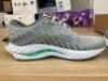 Mizuno Wave Inspire 19 (D Wide) Womens, Size 8.5(UK), Silver / White / Green J1GD234624-110 - 2