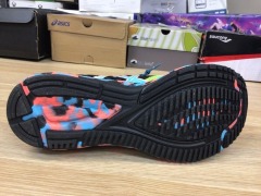 Asics Womens Tri 12 Running Shoes, Size 8.5(UK), Black/Aquarium - 6
