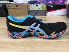 Asics Womens Tri 12 Running Shoes, Size 8.5(UK), Black/Aquarium - 7