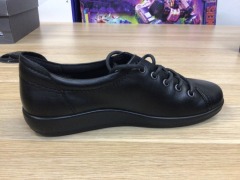 ECCO Soft 2.0 Tie Women's Leather Walking Shoe, Size 7.5(UK), Black - 3