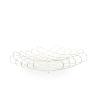 4 x Grid Fruit Bowls - White